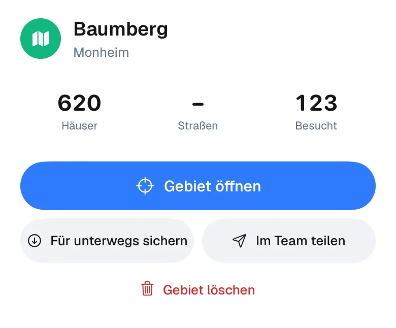 Place Gebiets-Sheet: Baumberg, 620 Häuser