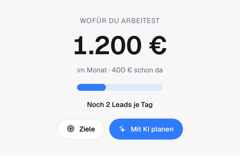 Place iOS: what you work for — 1,200 € a month, 2 leads a day to go